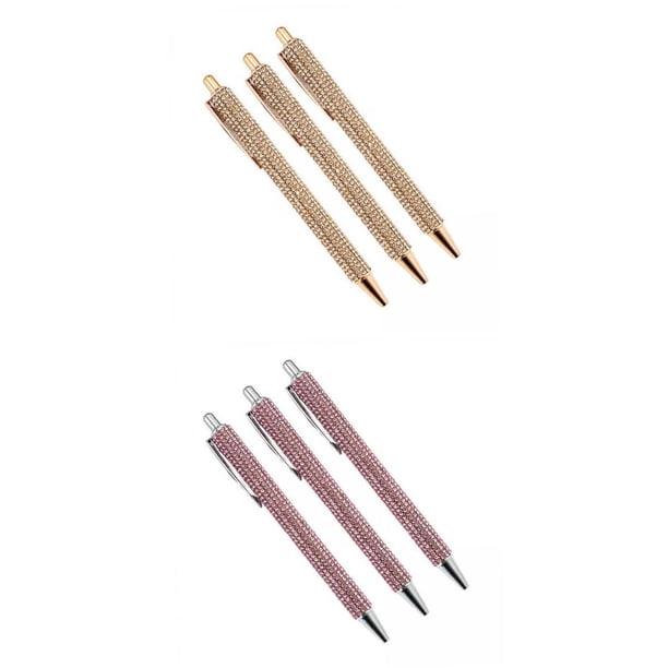 Paquete de 6 Bolígrafos de Gel con Punta de Rollerball rosa áurea y rosa