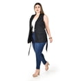 thumbnail image 2 of Chaleco elegante con cinto Roman Fashion /Tallas Extras, 2557 (Negro) negro 42, 2 of 6