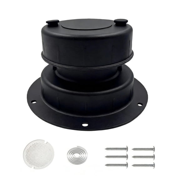 CSYANXING Black RV Roof Vent Cover Aluminum Structure Wind Rain Heat Resistance For RV Motorhome Pipeline Ventilation