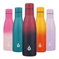 thumbnail image 1 of Botella de agua BJPKPK con aislamiento de acero inoxidable, 500 ml, negro y rojo, 1 of 6