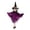 Purple, variant on Witch Pumpkin Hanging Decoration with Web Cape and Black Hat, 1-Piece, Orange and Black, for Front Porch, Halloween Hanging Decor