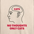thumbnail image 3 of Instant Message - No Thoughts Only Cats - Women's Lightweight French Terry Long Sleeve Shirt, 3 of 6