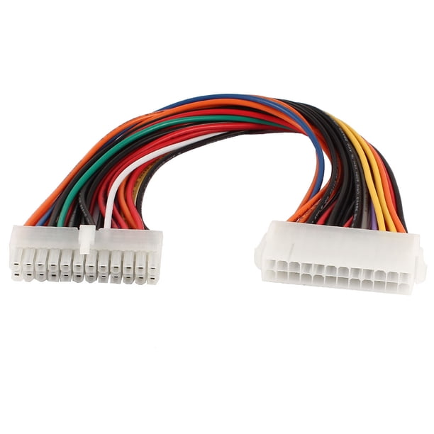 24 Pin ATX Cable, ATX 24 Pin Male to 24 Pin Female Motherboard Power Extension Cable Cord for Internal PC PSU - 12 Inches