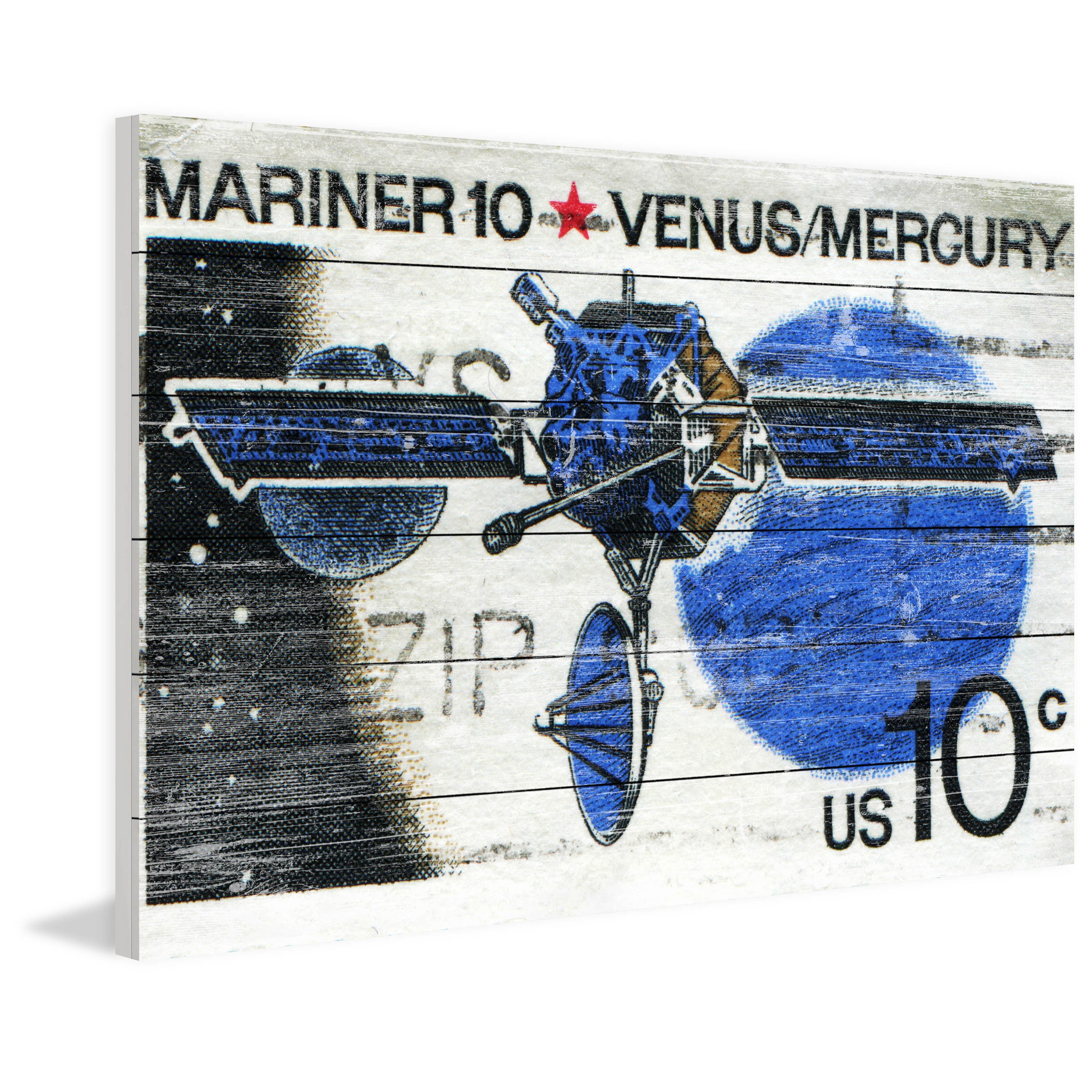 Marmont Hill - "Mariner 10" Painting Print on White Wood