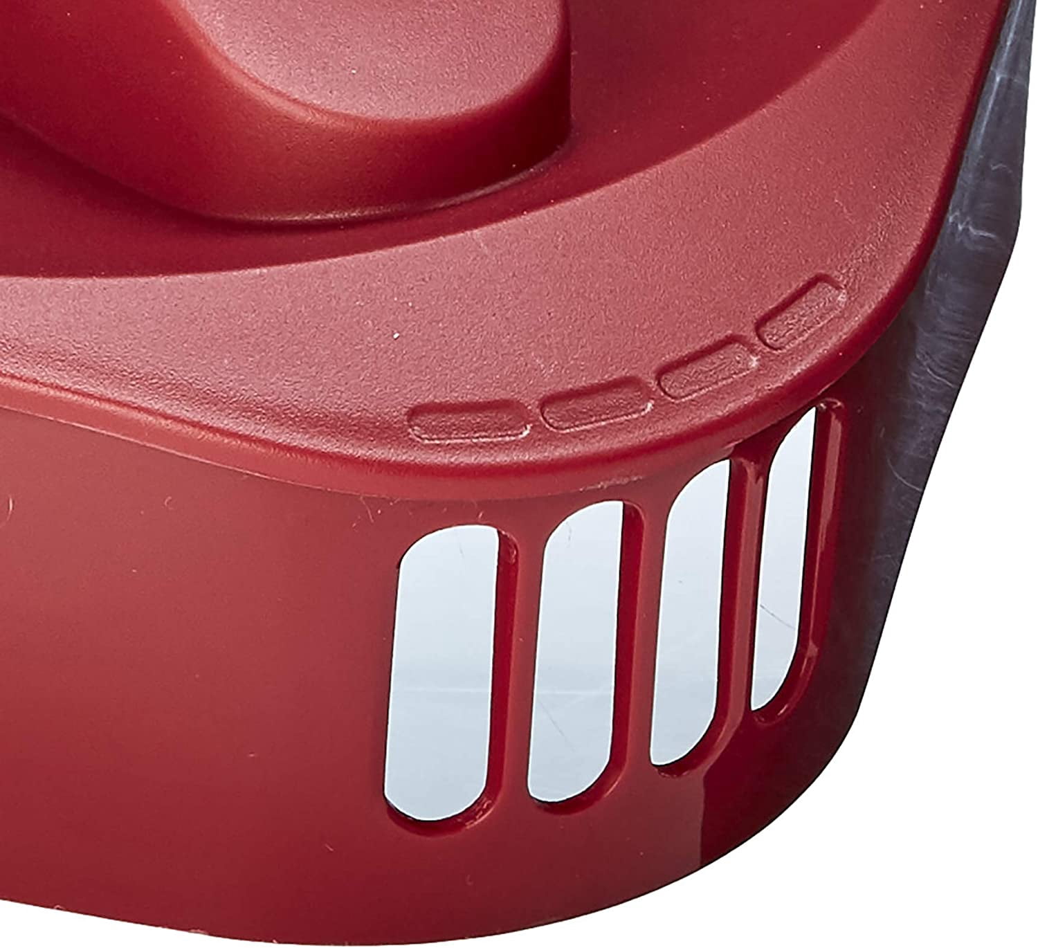 Goodcook 1 gallon plastic straining pitcher square lid with 3 strainers and close no spill, Dishwasher Safe, Clear and Red