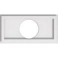 thumbnail image 1 of Ekena Millwork CMP12X6RE-04000 4 in. ID x 4 in. Rectangle Architectural Grade Médaillon de Plafond Contemporain PVC, 1 of 7