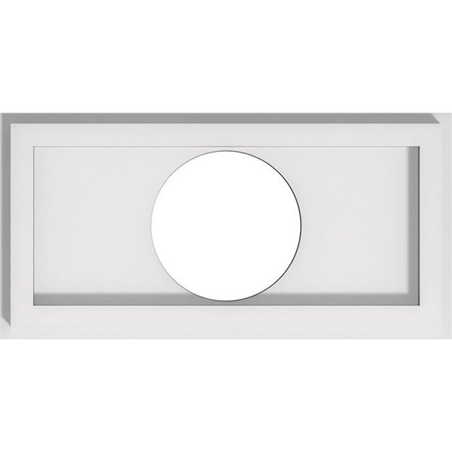 Ekena Millwork CMP12X6RE-04000 4 in. ID x 4 in. Rectangle Architectural Grade Médaillon de Plafond Contemporain PVC