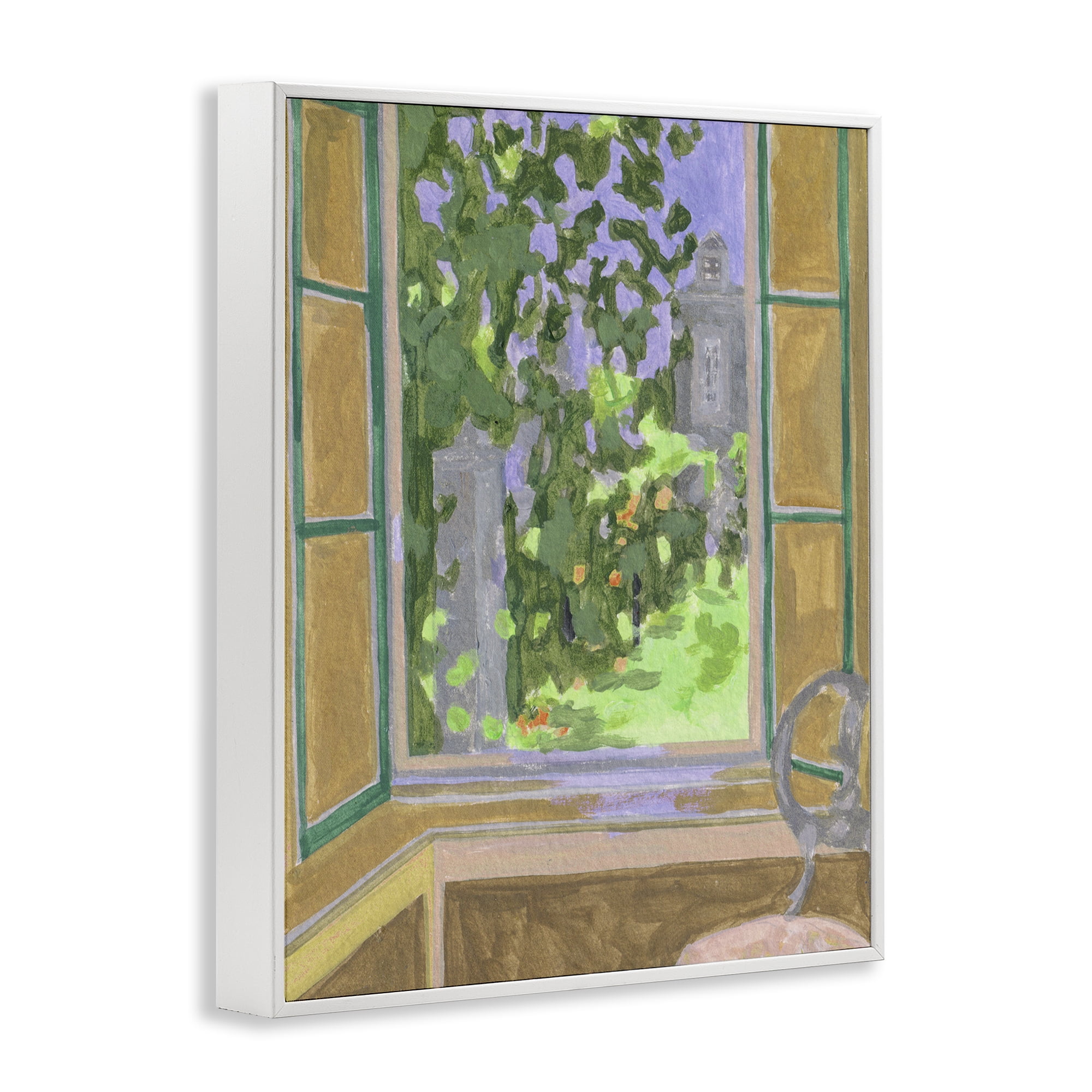 Seat For Spring Expression White Framed Giclee Art, design by Melissa Wang