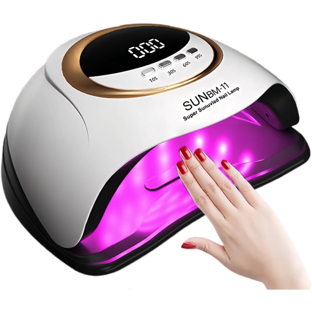 Lámpara de Uñas, UV/LED Secador de Uñas de 280W, Lámpara UV para Uñas con 45 Luces, Lámpara de Uñas para Esmalte de Gel con