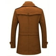 thumbnail image 2 of Men's Business Woolen Coat Fashion Double Collar Mid-length Woolen Jacket For Autumn/ Winter, 2 of 5