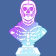 thumbnail image 2 of Women's Fortnite Skull Trooper All Hail Glow Racerback Tank Top Royal Blue Heather Large, 2 of 4
