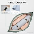 thumbnail image 5 of Narwey Large Yoga Mat Holder Bag with Shoes Compartment Wet Pocket Pilates Mat Carrier with Trolley Case Holder Strap for Women, Greenish Grey, 5 of 6