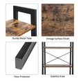 thumbnail image 5 of Ballucci Industrial Bookshelf, 4-Tier Ladder Shelf, Bookcase Storage Rack Shelves, with Metal Frame, for Living Room, Bedroom, Kitchen, Office, Rustic Brown, 5 of 5