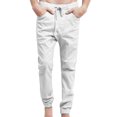 thumbnail image 4 of J. METHOD Men’s Joggers Pants Casual Lightweight Comfy Harem Slim Fit Adjustable Elastic Waist Pockets Sweatpants NEMP08 White S, 4 of 6