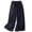 Navy, variant on CAIXIA Womens Plus Size Wide Leg Pants Elastic High Waist Casual Palazzo Pants Lounge Trouser with Pockets