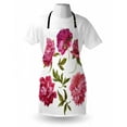 thumbnail image 3 of Floral Apron Spring Buds in Vivid Tones Watercolor Peony Bouquet Artwork, Unisex Kitchen Bib Apron with Adjustable Neck for Cooking Baking Gardening, Fuchsia Magenta Pink Olive Green, by Ambesonne, 3 of 3