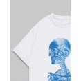 thumbnail image 3 of Men's Skull & Letter Print Short Sleeve T-Shirt, School, 3 of 4