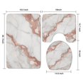 thumbnail image 3 of White Marble Rose Gold Line Pattern Bathroom Rugs Sets 3 Piece,Toilet Cover Set,Absorbent Non Slip Bathroom Mats Sets with U-Shaped Contour Rug Toilet Rug Set, 3 of 5