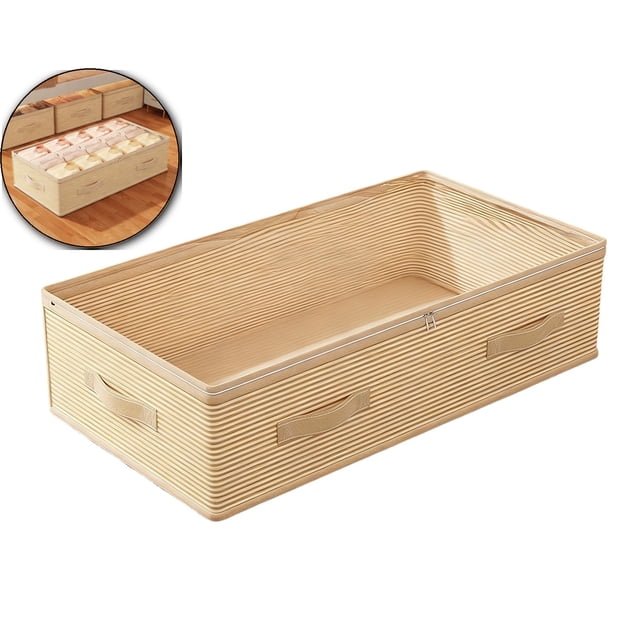 Under Bed Storage Container Underbed Storage Bag Zipper Closet Organizer Low Profile for Comforter Quilts Bedding Blanket