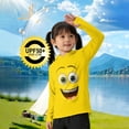 thumbnail image 5 of HAOTAGS Kids Sun Protection Hoodie,Long Sleeve Hooded Design UV Protection Fabric Breathable Stretch Blend Yellow 9-10T, 5 of 6