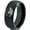 Black Dome Tungsten, variant on Tungsten Unicorn Pegasus Horse Creature Band Ring 8mm Men Women Comfort Fit Black Dome Brushed Polished