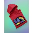 thumbnail image 3 of Be Visible Bubblegum Banner Hoodie Men -Smartprints Designs, Male 4X-Large, 3 of 4