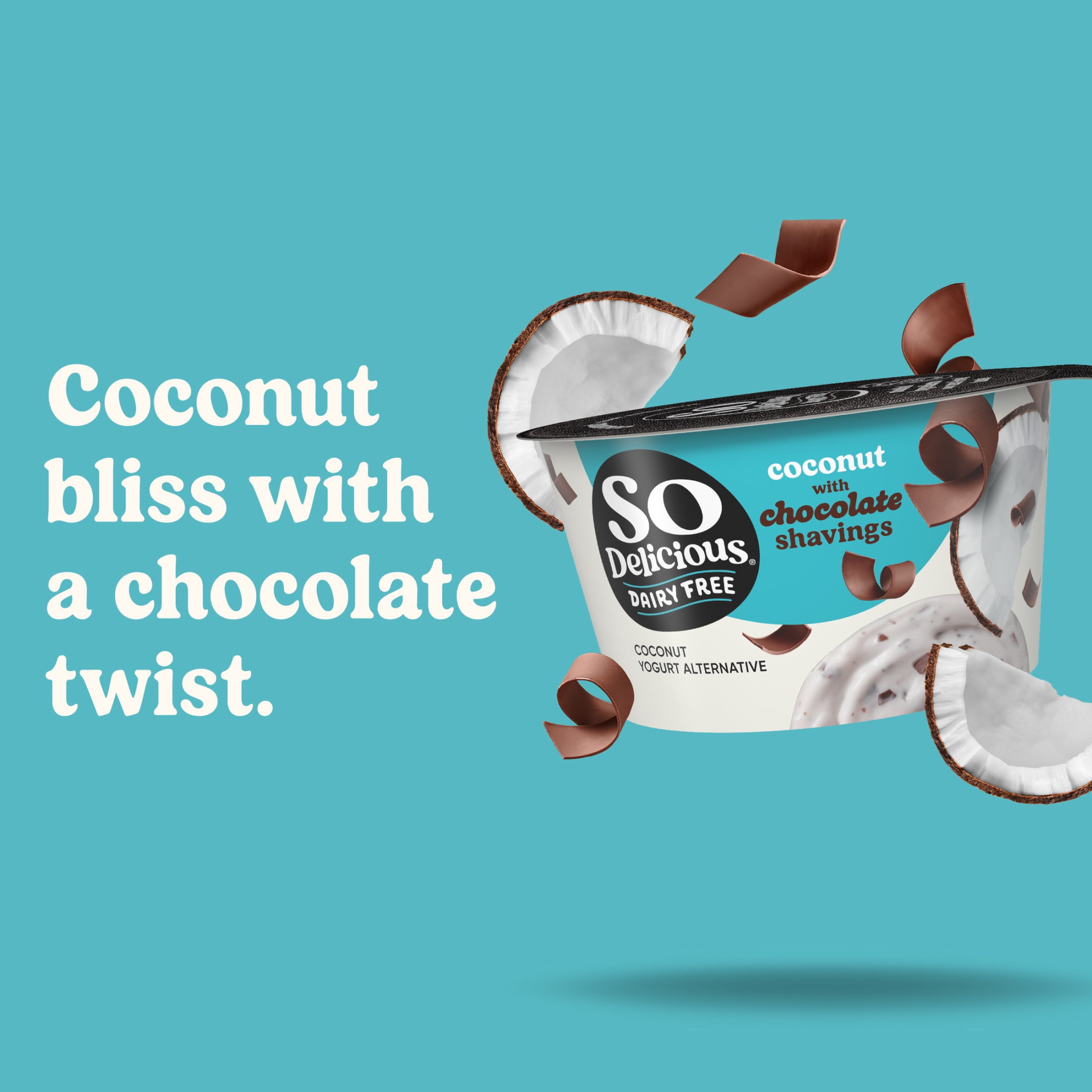 So Delicious Dairy Free Coconut Yogurt Alternative with Chocolate Shavings Container, 5.3 oz