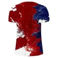 thumbnail image 6 of CFLVAEK Mens 4th of July Tshirts Big and Tall Short Sleeve Summer Tshirt Independence Day Tops Red White and Blue Graphic Tees M, 6 of 6