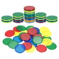 thumbnail image 1 of Uxcell 100 Paquete 1.2 Pulgadas Fichas de Póker de Plástico, Mini Fichas de Bingo Contadores de Aprendizaje Marcadores de Discos Opaques para Juego de Juego Conteo Matemático, Verde/Rojo/Amarillo/Azul, 1 of 7