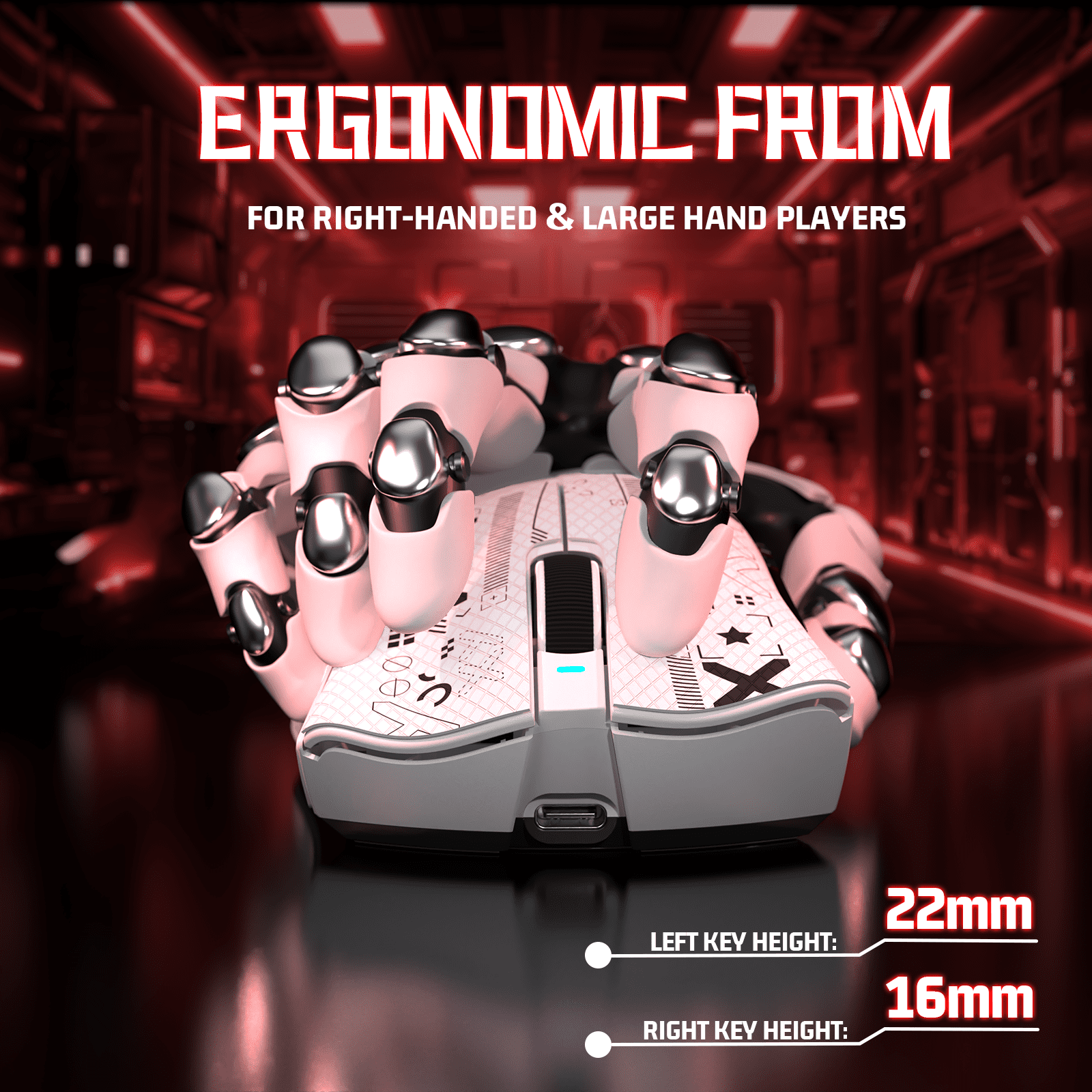 ATTACK SHARK V3 Wireless Gaming Mouse, Tri-Mode 2.4G/USB-C Wired/Bluetooth, PAW3311 Sensor, 25000 DPI, 62g Ultra-Lightweight Design, Grip Tape Included, White