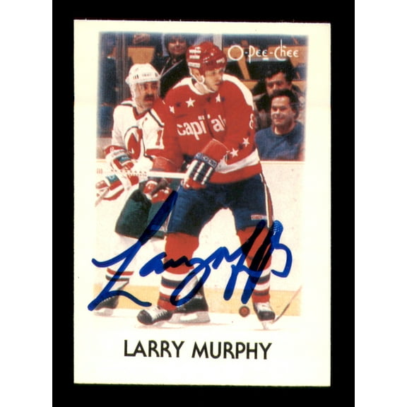Larry Murphy Autographed 1987-88 O-Pee-Chee Minis Card #31 Washington Capitals SKU #251687