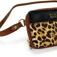 thumbnail image 6 of Badgley Mischka Leopard Vegan Leather Fabric Belt Bag in Brown, 6 of 7