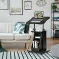 thumbnail image 3 of Gymax Ensemble de 2 Chariot de Bureau pour Ordinateur Portable Assis-Debout Mobile à Roulettes Hauteur Réglable, 3 of 10