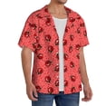 thumbnail image 2 of Yiaed Ladybugs On Red Polka Dot Print Mens Casual Wrinkle Free Shirts Short Sleeve Button Down Summer Stretch Dress Shirt-XX-Large, 2 of 5