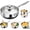 7.08" Pot Only, variant on Pure Titanium Saucepan with lid, No Coating Non Stick Hammered Pan with Steamer, Ultra-Durable Titanium Pots for Cooking & Frying Even Heating, Compatible With All Cooktops,7.08" Pot Only