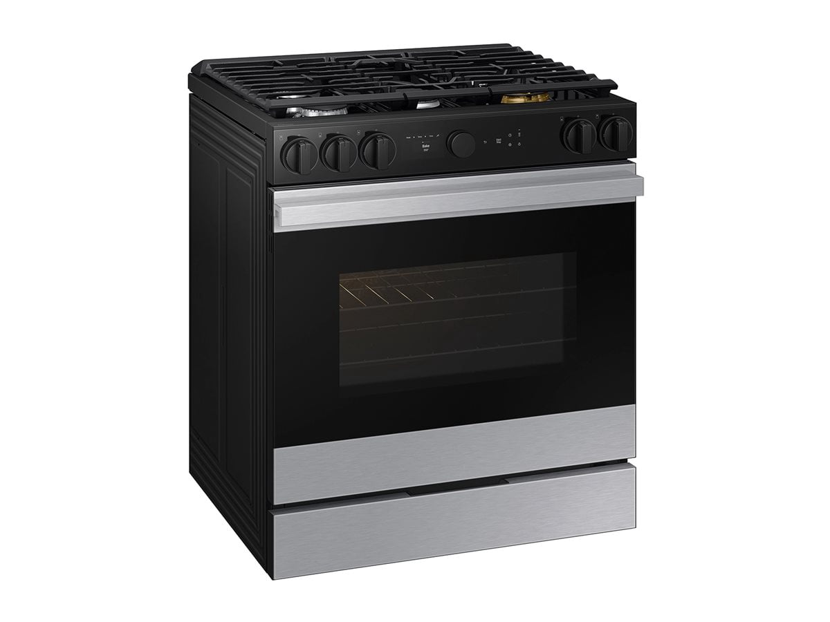 Samsung Bespoke NSG6DG8500SRAA - Range - built-in - Wi-Fi - niche - width: 24 in - depth: 24 in - height: 35.9 in - with self-cleaning - stainless steel