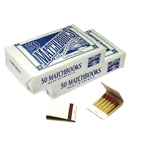 100 Plain White Matches Matchbooks for Wedding Birthday Wholesale Made in America