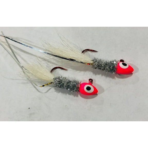 Arkie Lures Original Shineee Hineee Jig, Color Pink & White, Size 1/16 oz.