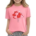 thumbnail image 6 of Posijego Kids Valentines Day Shirts Cotton T-Shirt Girls Boys Cute Heart Graphic Soft Summer Short Sleeve Tees, 6 of 9