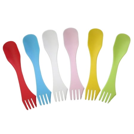 6pcs Camping 3 in 1 Fork Spoon Knife Cooking Utensil Cutlery Spork Travel (Best Travel Cooking Shows)