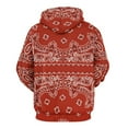 thumbnail image 3 of Red Bandana Pattern Men's Women New Sweatshirt Hoodie Men's Plus Size Sweatshirt Hooded Sweatshirt 3d Printed Street Men's Cloth, 3 of 6