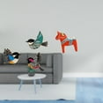 thumbnail image 2 of Pájaro colgante de pared de madera, arte de pared de pájaro, pájaros voladores de madera, decoración de pared, figura de escritorio, diseño minimalist, 2 of 8