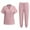 #02-Pink, variant on YNGKMEA Scrubs for Women Plus Size Medical Uniforms Stretchy V Neck Scrub Pants and Tops Scrubs Nursing Top Clothing Set for Women Royal Blue XL