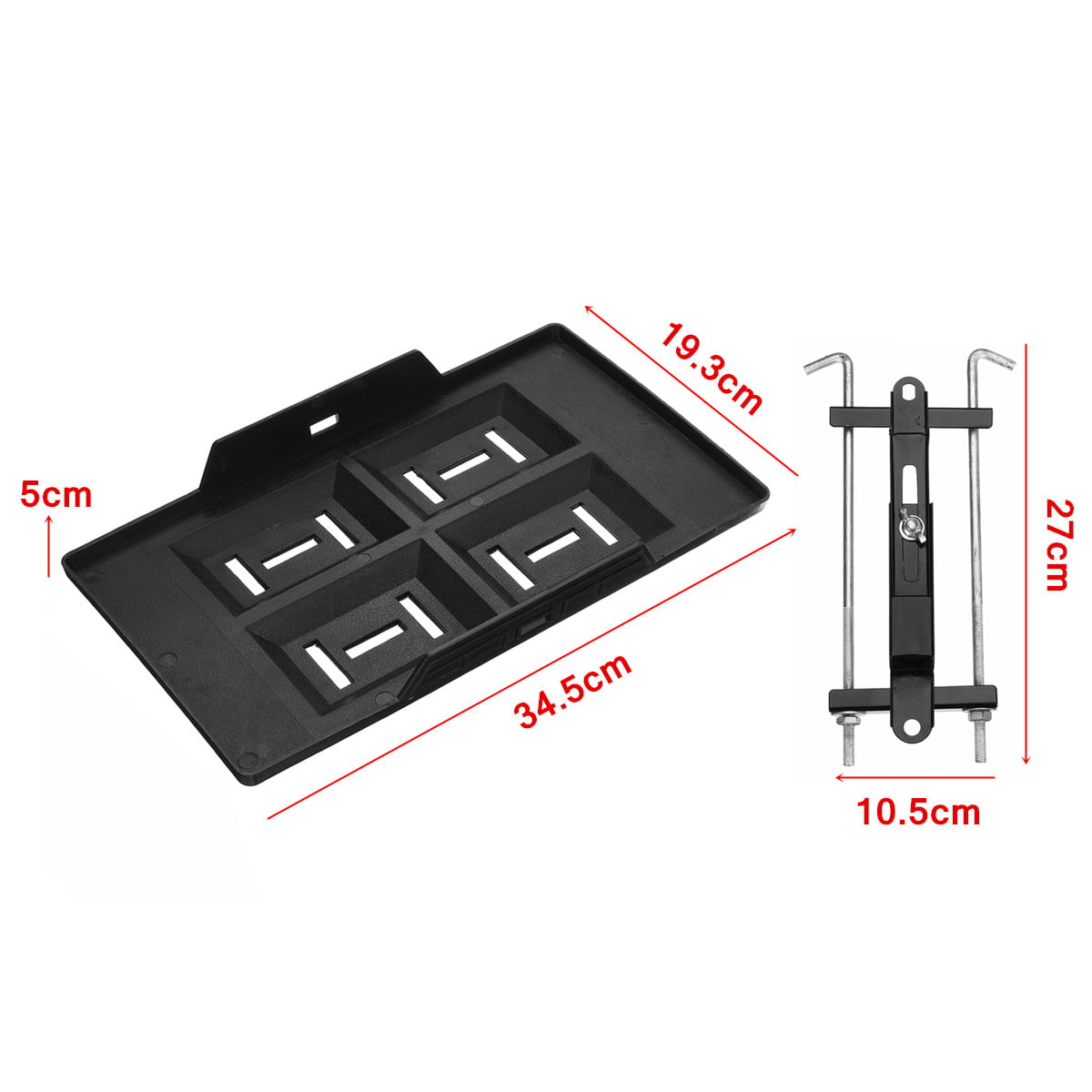 Storage Battery Holder Tray Mount Hold Down Clamp Bracket Kit Car Accessory 27cm Battery Hold Down Tray