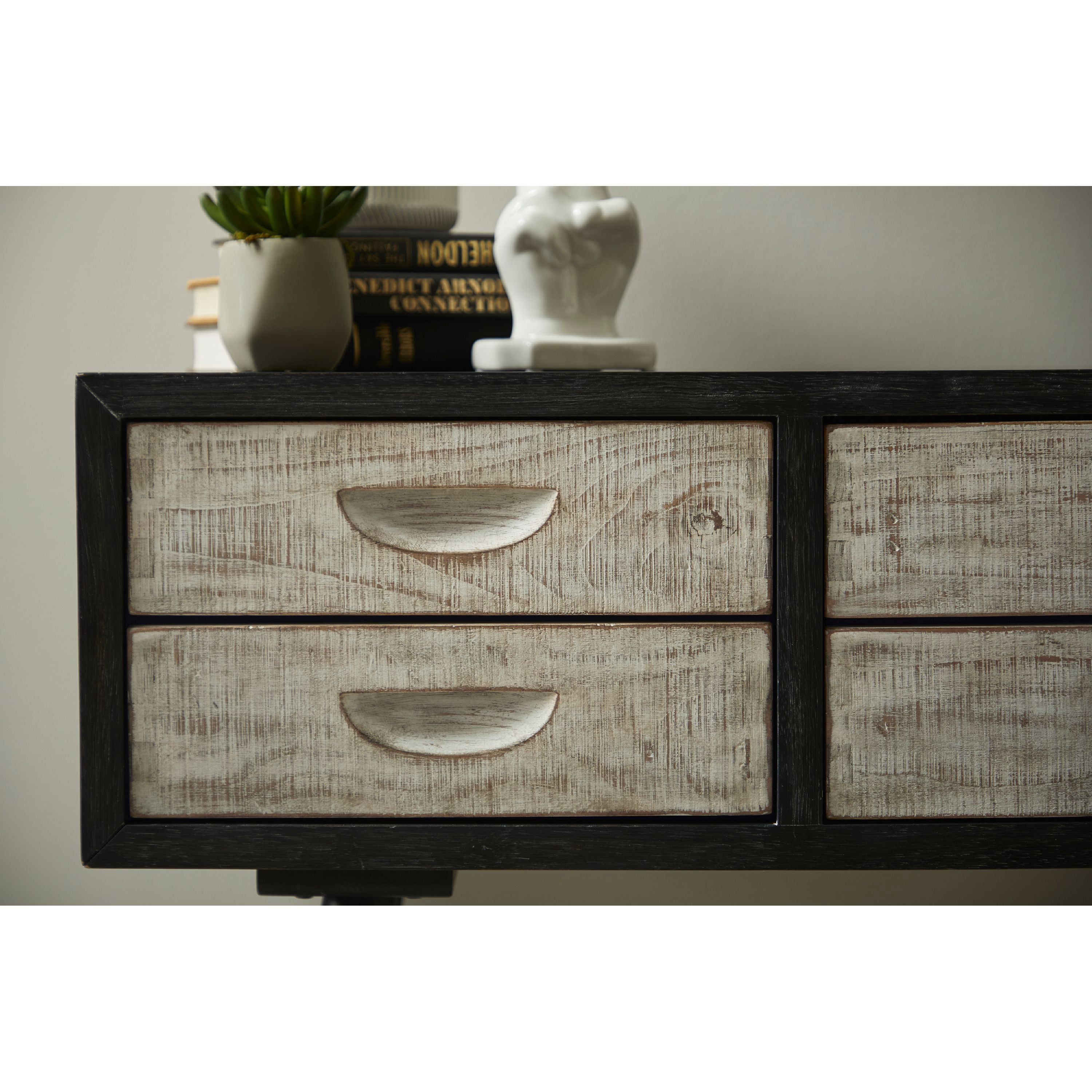 Home Fare Modern Sideboard Buffed Server Two Tone with White