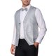 thumbnail image 4 of INSPIRE CHIC Chaleco de Hombre Brillante V Cuello Sin Mangas Chaleco Metálico Brillante para Fiesta Formal 2XL Plata, 4 of 5