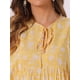 thumbnail image 5 of Vestido Casual Mini con Volantes de Manga 3/4 en V Floral para Mujeres XL Amarillo, 5 of 6