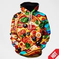 thumbnail image 5 of Sudadera con capucha con estampado 3D de pizza de pepperoni, sudadera con capucha de comida hipster, ropa de calle informal, divertida, ropa unisex para hombres y mujeres, sudaderas con capucha de nue, 5 of 5