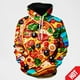 thumbnail image 5 of Sudadera con capucha con estampado 3D de pizza de pepperoni, sudadera con capucha de comida hipster, ropa de calle informal, divertida, ropa unisex para hombres y mujeres, sudaderas con capucha de nue, 5 of 5