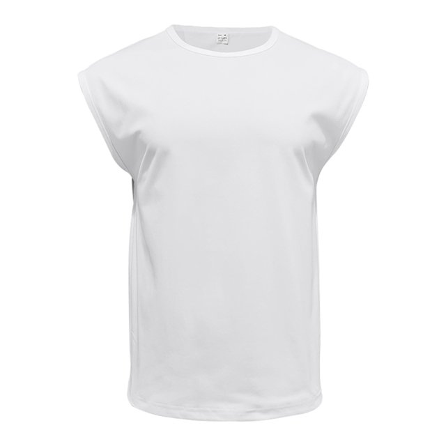 CHGBMOK Compression Tank Top Men Solid Color Casual Loose Sleeveless Round Neck Round Neck Tank Top Sizes S-3XL